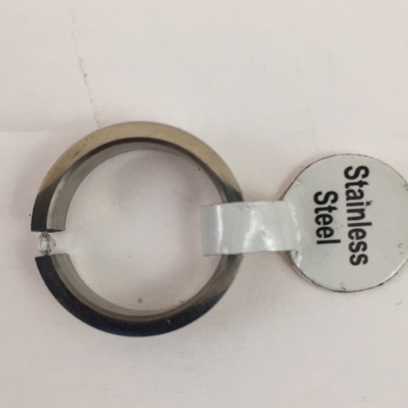 Stainless steel Crystal band ring size 17 - Picture 2 of 5